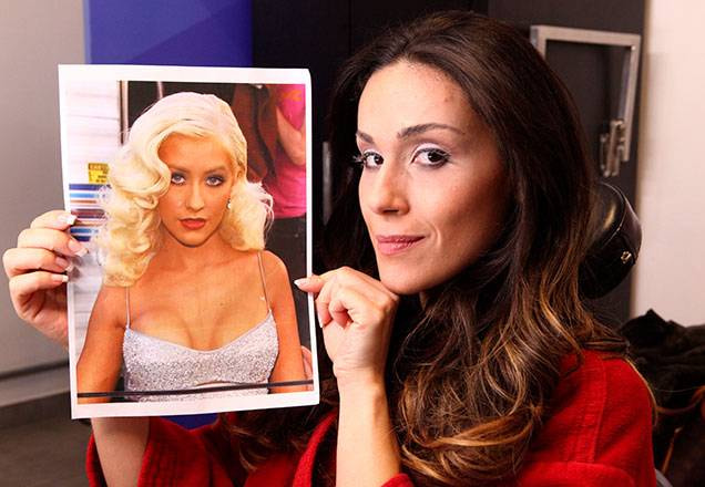 Nadja Haddad com foto da Christina Aguilera