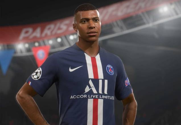 Atacante Kylian Mbappé no FIFA 21