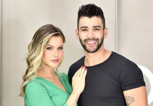 Andressa Suita ao lado do agora ex-marido, Gusttavo Lima