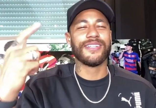 Neymar durante vídeo (Reprodução/YouTube)