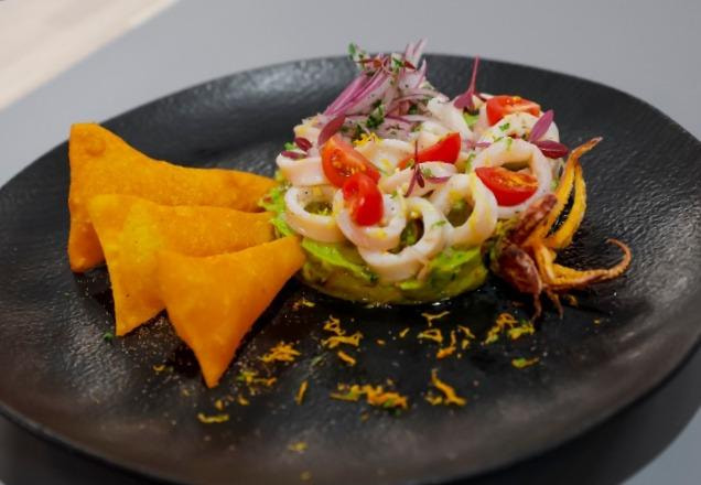 Ceviche de Lula com Guacamole e Nachos (Foto: Gabriel Cardoso/SBT)