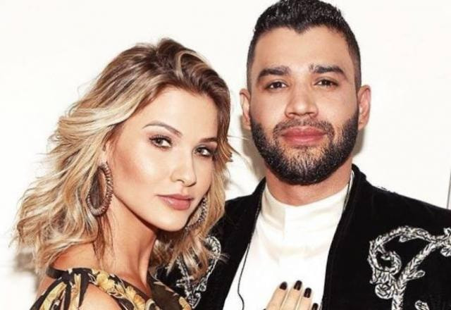 Gusttavo Lima e Andressa Suita posam para foto (reprodução/Instagram)