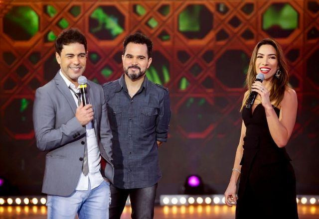 Patricia Abravanel com Zezé Di Camargo e Luciano