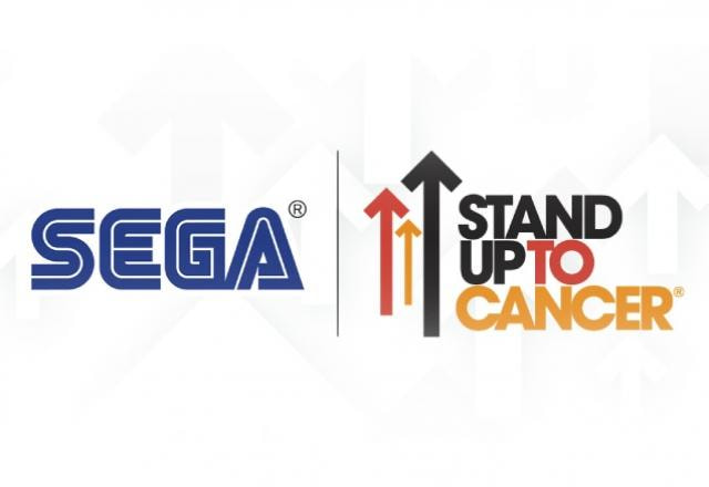 Logo do Stand Up to Cancer e da SEGA