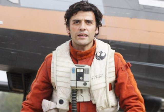 Oscar Isaac como o piloto Poe Dameron