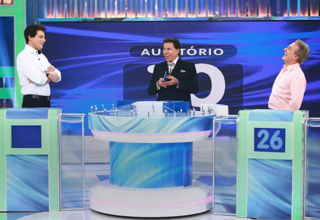 Celso Portiolli e Otávio Mesquita durante o Jogo das 3 Pistas