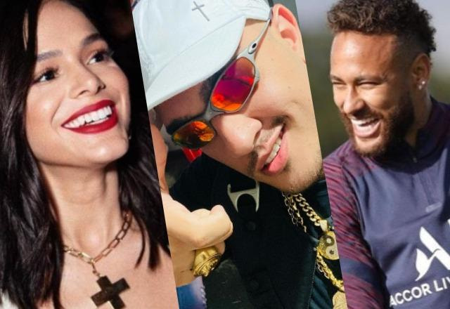 Bruna Marquezine, MC Bin Laden e Neymar em colagem de fotos (Reprodução/Instagram)