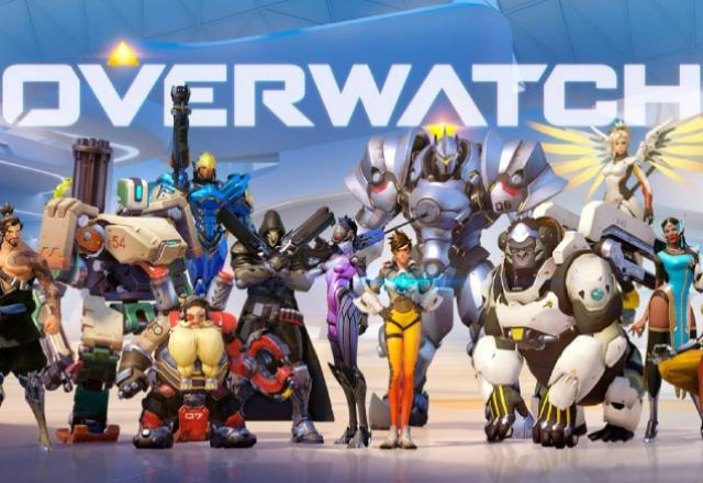 Personagens de Overwatch reunidos para uma foto de grupo