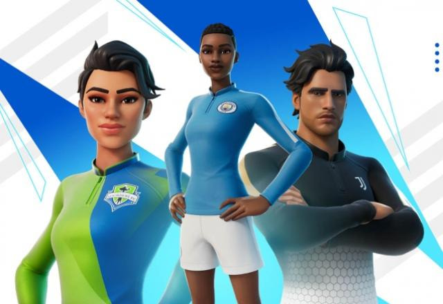 personagens de fortnite com camisetas de times de futebol