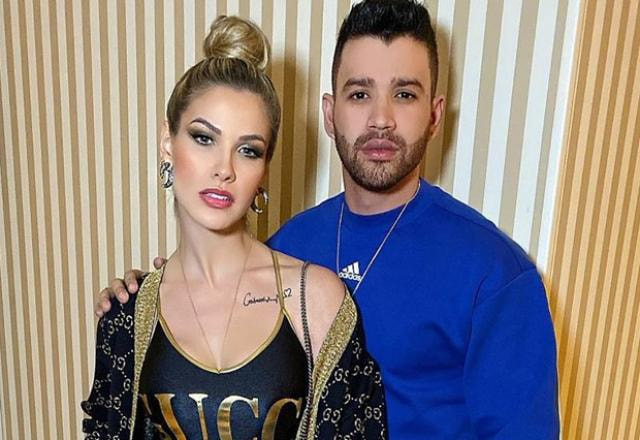 O cantor Gusttavo Lima e a modelo Andressa Suita