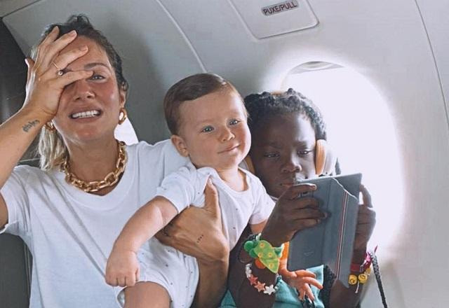 Giovanna Ewbank com Titi e Zyan