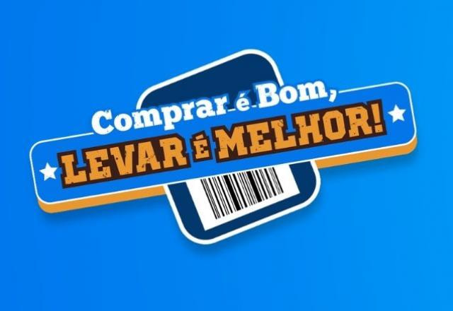 Arte mostra o logotipo do Comprar é Bom, Levar é Melhor