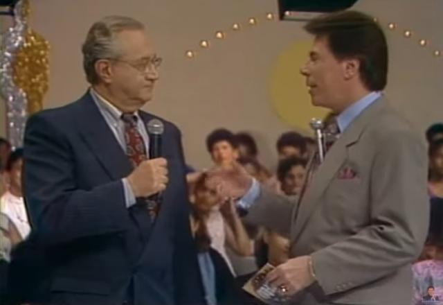 Boris Casoy e Silvio Santos no Troféu Imprensa de 1993