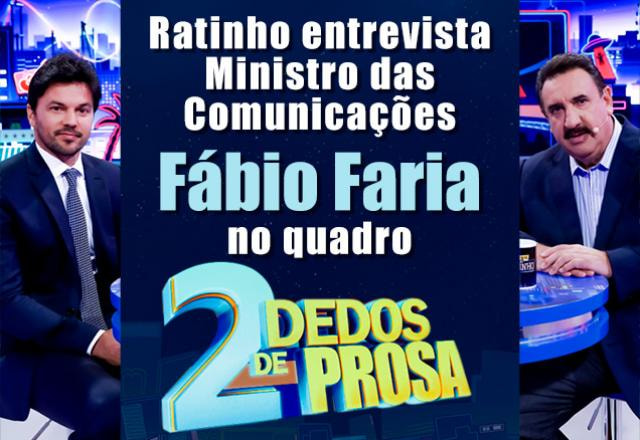 Ratinho recebe o Ministro das Comunicações Fábio Faria nesta terça