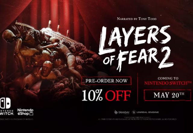 Imagem promocional de Layers of Fear 2 para Nintendo Switch.