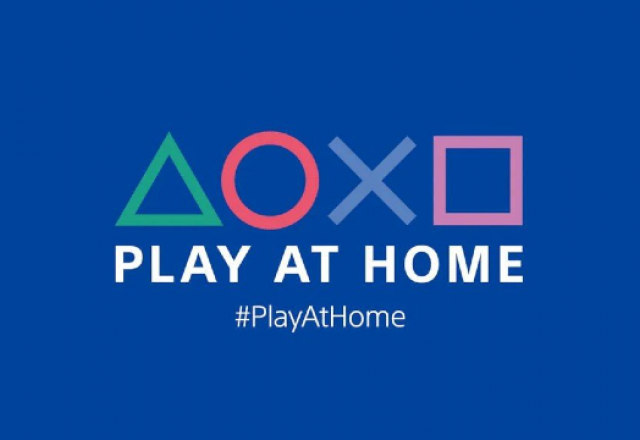Logo do projeto Play At Home da Sony.