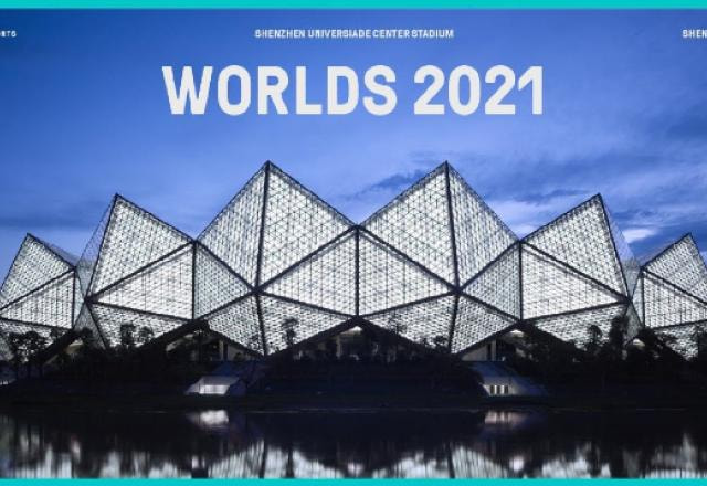 Imagem de divulgação da escolha de Shenzhen como sede do Worlds 2021.