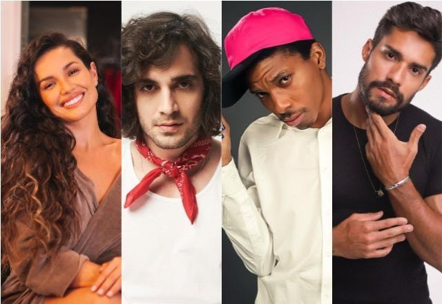 Da esquerda para a direita: Juliette Freire, Fiuk, Lucas Penteado e Arcrebiano (Bil)