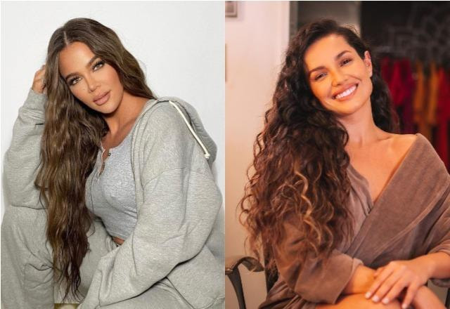 Khloé Kardashian à esquerda e Juliette Freire à direita