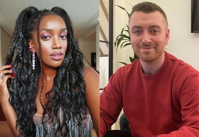 Iza à esquerda e Sam Smith à direita