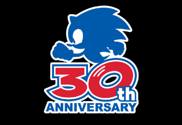 Logo comemorativo dos 30 anos de Sonic.