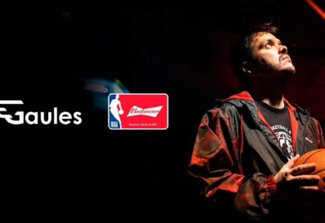 Imagem promocional da parceria de Gaules com a Budweiser para transmissão da NBA.
