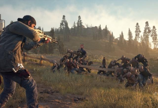 Imagem da gameplay de Days Gone.