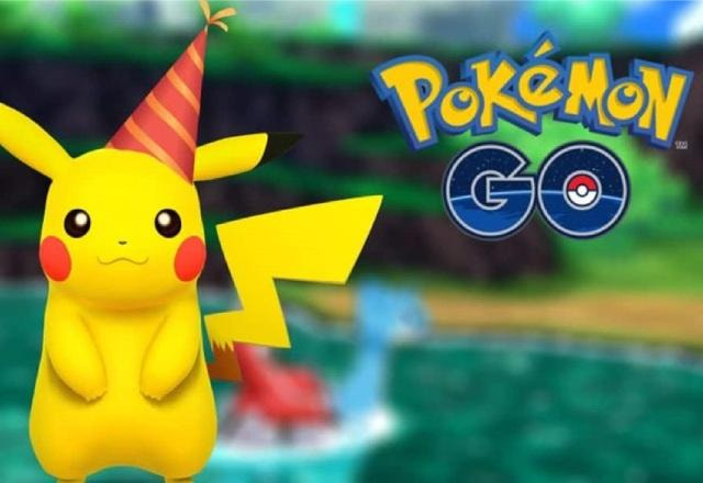 Pikachu no Aniversário Pokémon GO