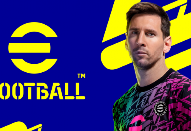 Imagem promocional de Messi no eFootball