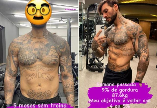 Antes e depois Lucas Lucco