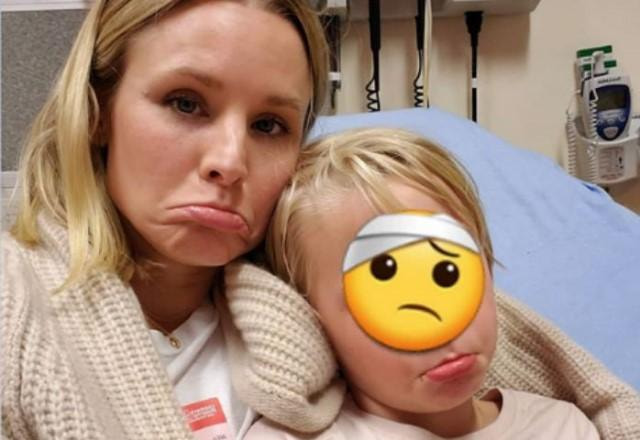 Kristen Bell ao lado da filha, Delta