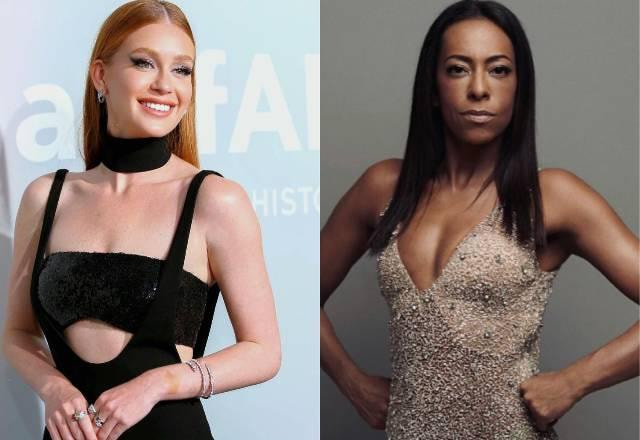 Marina Ruy Barbosa à esquerda; Samantha Schmütz à direita