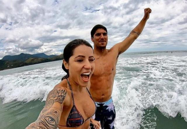 Gabriel Medina e a ex-Letícia Bufoni