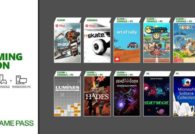Imagem promocional do Game Pass de agosto de 2021