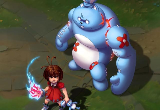 Fan art da campeã Annie, do League of Legends, como Mônica
