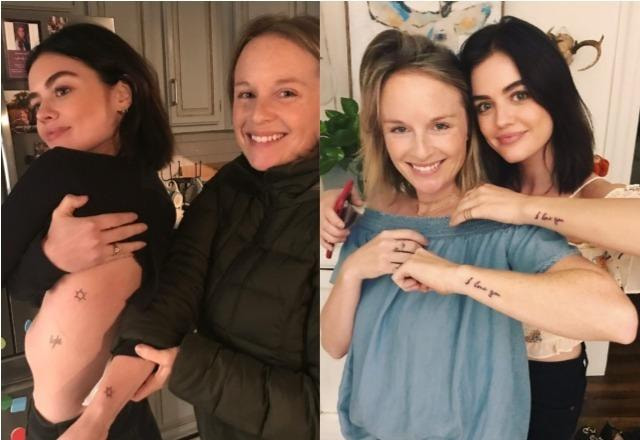 Lucy Hale e Maggie Hale mostram tatuagens juntas
