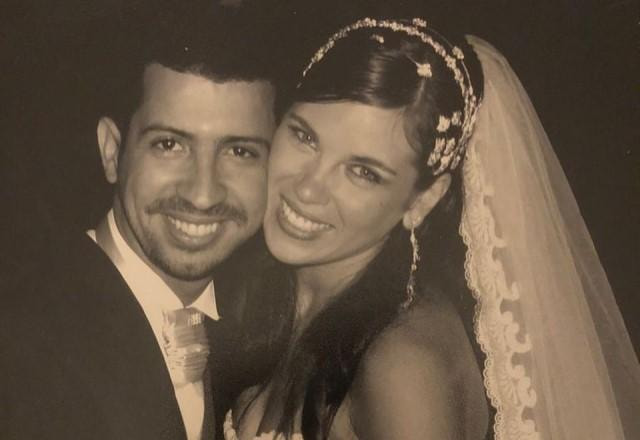 Dennis DJ e Bárbara Falcão no dia do casamento