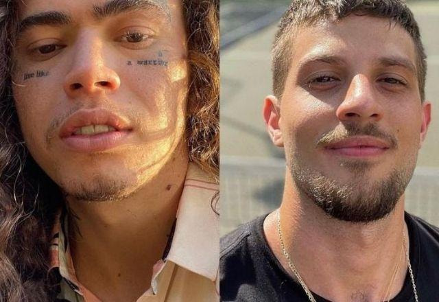 Montagem mostra os rostos de Whindersson Nunes e Chay Suede