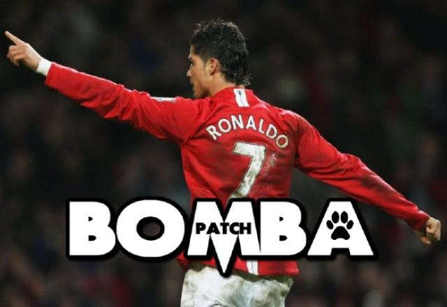 Imagem promocional do Bomba Patch com Cristiano Ronaldo na camisa do Manchester United