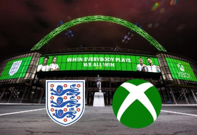 Imagem promocional do anúncio da parceria entre Football Association e Xbox