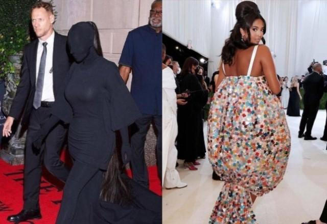Kim Kardashian e Natalia Bryant no tapete vermelho do MET Gala 2021