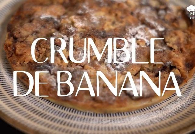 crumble de banana pronto