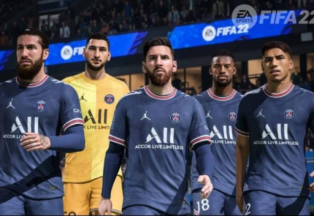 Imagem promocional do PSG em FIFA 22