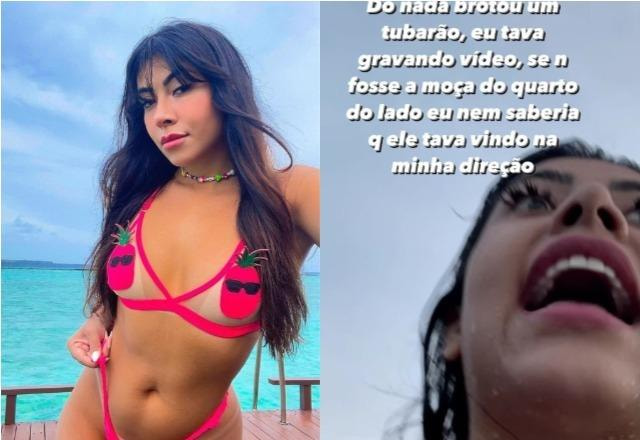 Influenciadora Ingrid Ohara publica stories fugindo de tubarão nas Maldivas