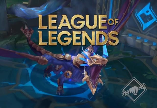 Imagem promocional do Dragão Hextech, uma das adições que chegará ao League of Legends em 2022