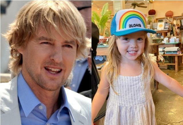 Owen Wilson à esquerda; filha Lyla à direita