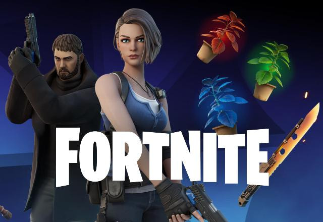 Imagem promocional da parceria entre Resident Evil e Fortnite
