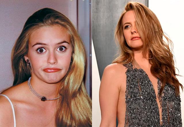 Montagem com a atriz alicia silverstone mais jovem e com a idade atual | Foto: Reprodução/Instagram