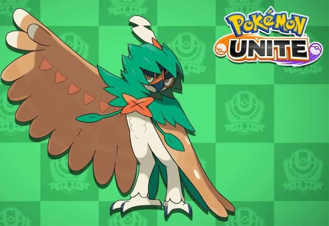 Imagem promocional de Decidueye em Pokémon UNITE