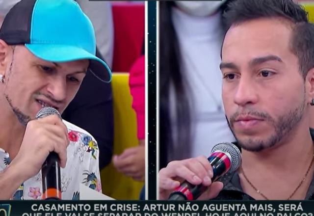 Artur e Wendel durante o programa.